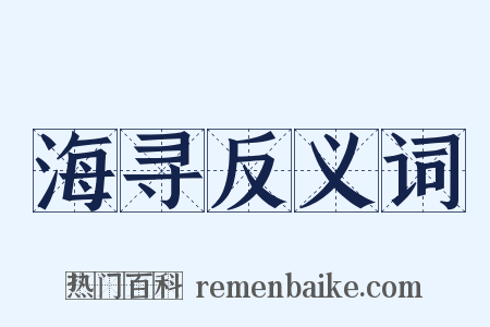 海寻反义词是什么意思的图片